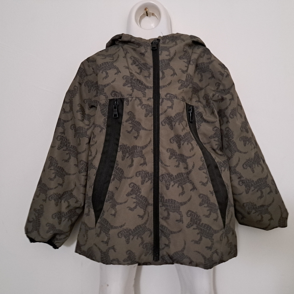 Size 4/5 dinosaur pattern child jacket with hood.